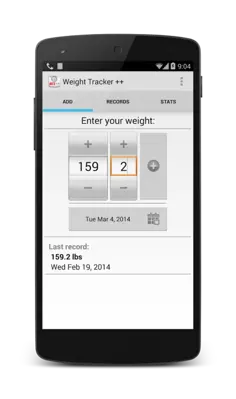 Weight Tracker ++ android App screenshot 0